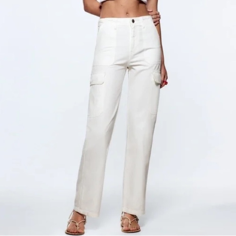 Zara Straight Leg Cargo Pants
